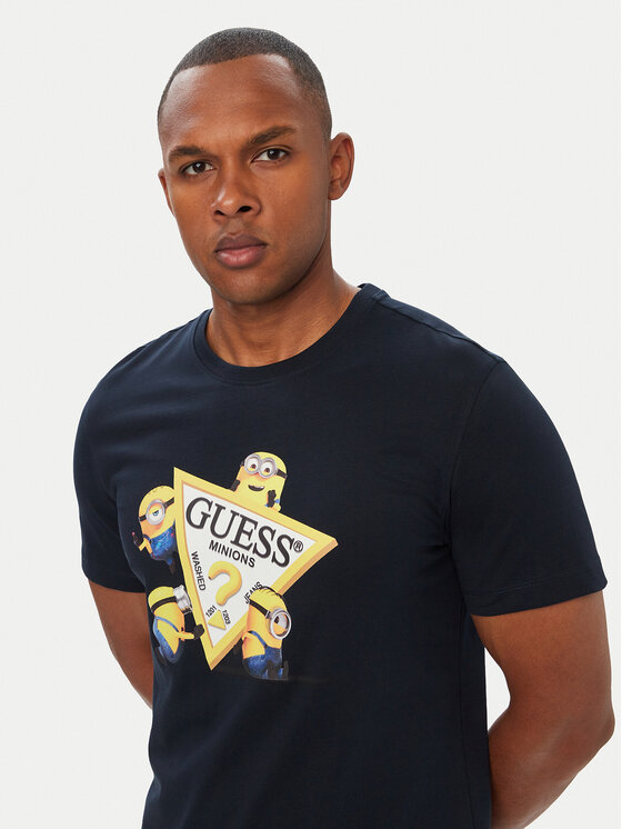 Guess Jeans Guess Jeans T-Shirt 183589 Niebieski Classic Fit