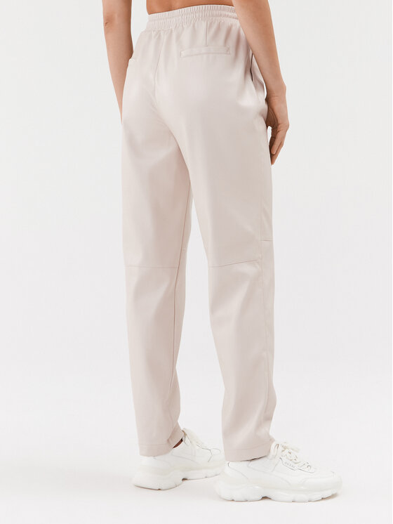 Guess Guess Hlače iz umetnega usnja New Viola W3BB44 WF8Q0 Bež Regular Fit