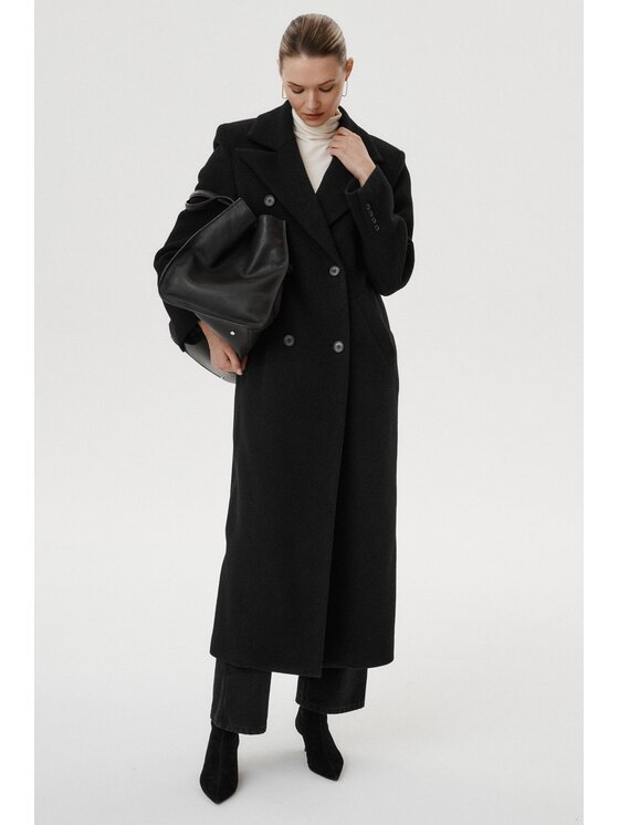 MARI PRETI MARI PRETI Cappotto Caldessa Nero Regular Fit