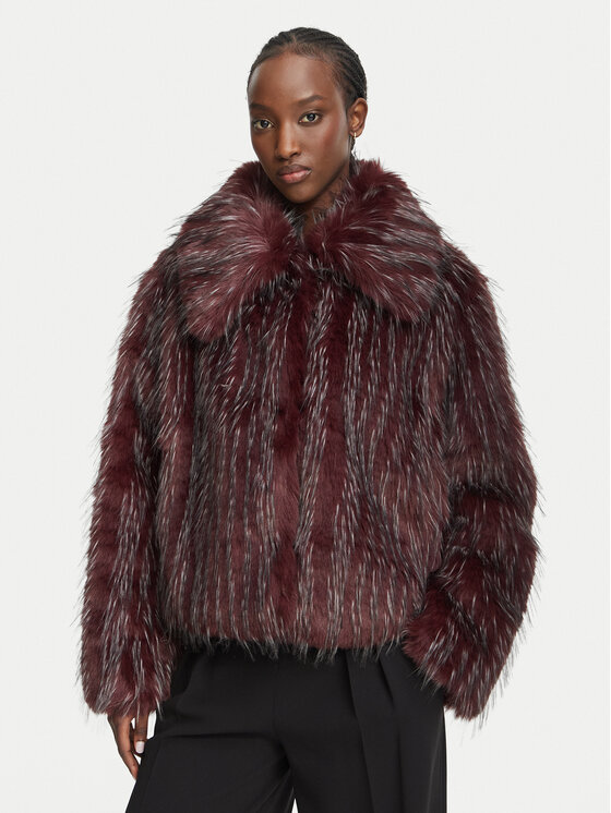 BOSS BOSS Futro C_Cefura1 50568499 Bordowy Relaxed Fit