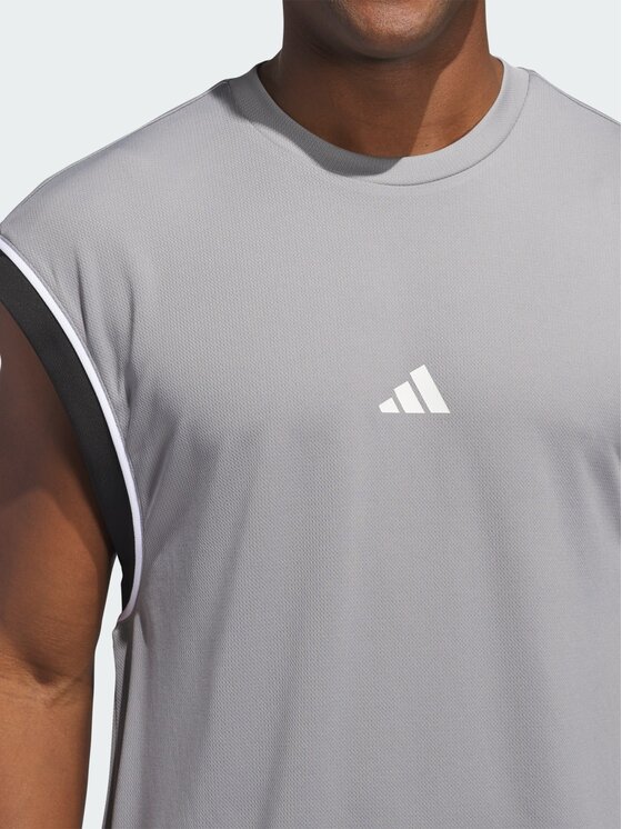 adidas adidas Tank top 139977 Szary Loose Fit