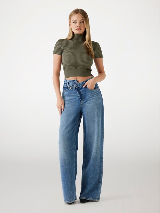 Guess Guess Sweter 176439 Zielony Classic Fit