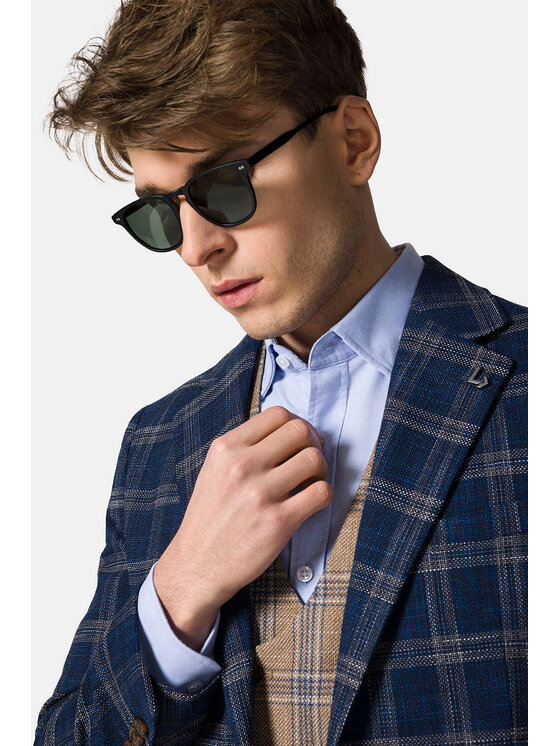 Lancerto Lancerto Marynarka Nebraska MA131123000018 Granatowy Slim Fit