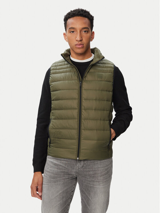 BOSS Vestă Odeno2 50549243 Verde Regular Fit