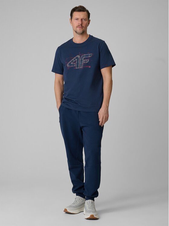 4F 4F T-Shirt COMMERCIAL 12 Granatowy Regular Fit