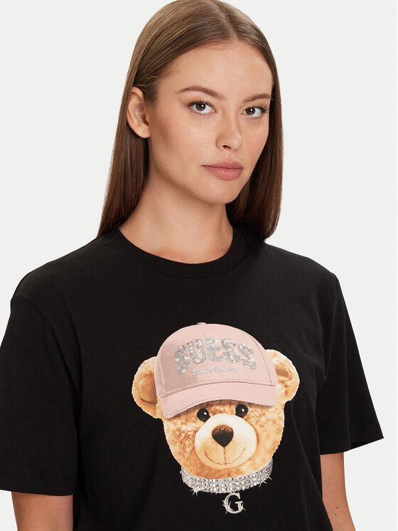 Guess Guess Футболка V5BI09 I3Z14 Чорний Relaxed Fit