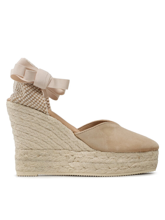 Manebi Manebi Espadrilles Heart-Shaped Wedge Espadrilles M 1.1 WH Bēšs