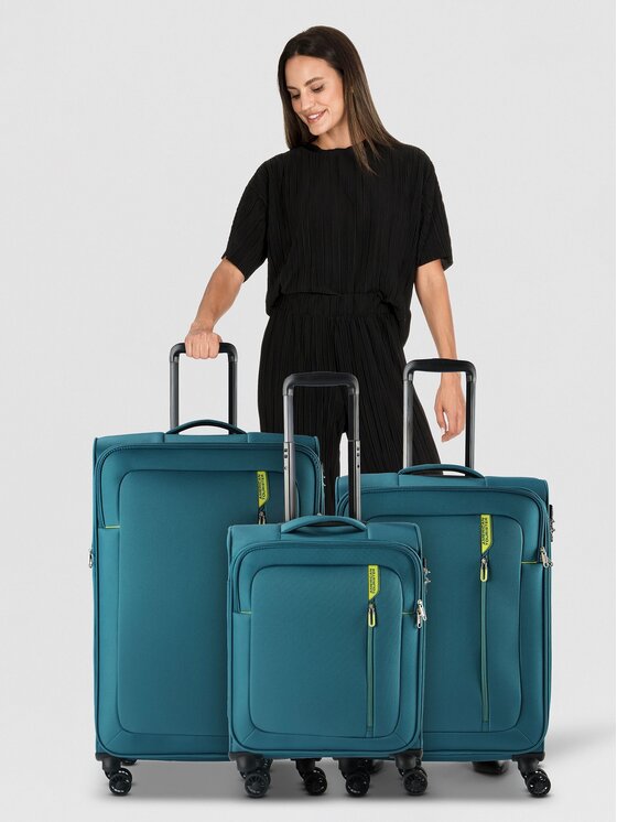 American Tourister American Tourister Komplet walizek 330310 Błękitny