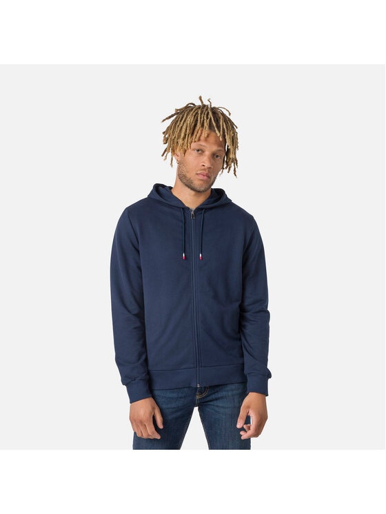 Rossignol Rossignol Bluza Logo Sweat Fz Hood Fl Granatowy Regular Fit