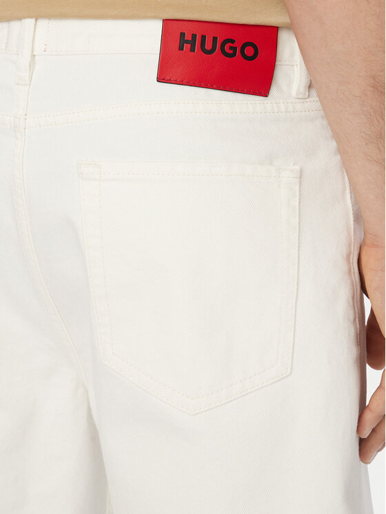 HUGO HUGO Pantaloncini di jeans 50561648 Crema Relaxed Fit