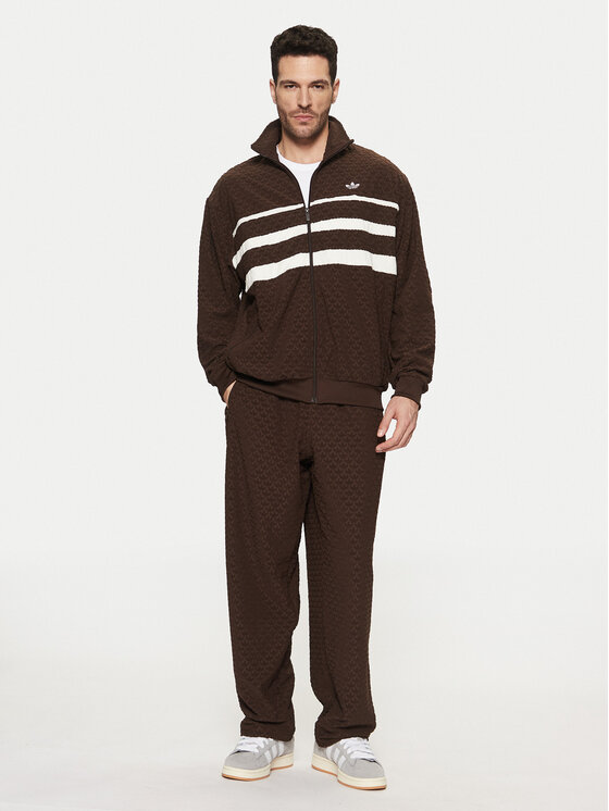 adidas adidas Spodnji del trenirke Monogram Track JP4428 Rjava Regular Fit
