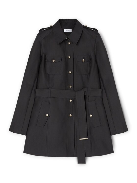 Motivi Motivi Płaszcz 0071Q000585N033 Czarny Slim Fit