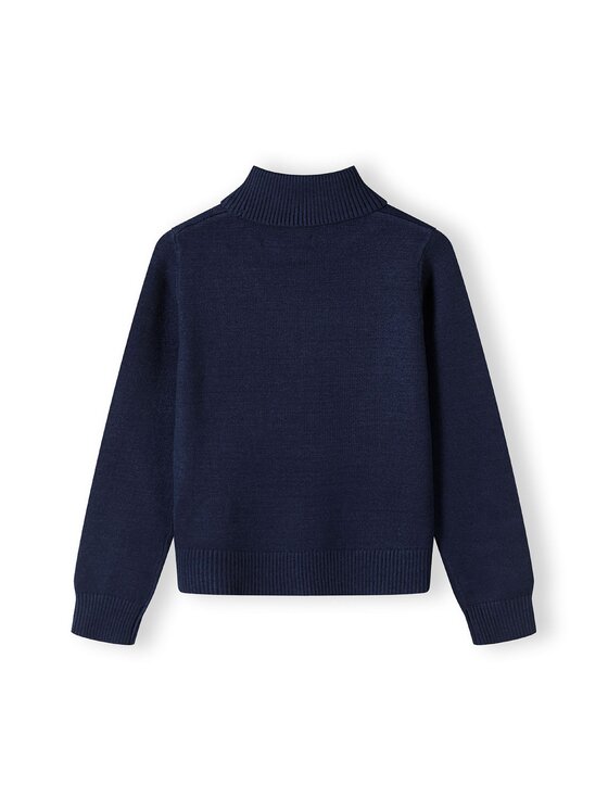 minoti minoti Sweter 26KNIT67 Granatowy Regular Fit