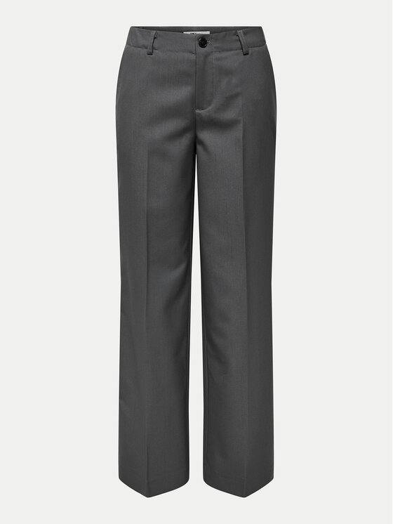 ONLY ONLY Kalhoty z materiálu Lalana 15334247 Šedá Wide Leg