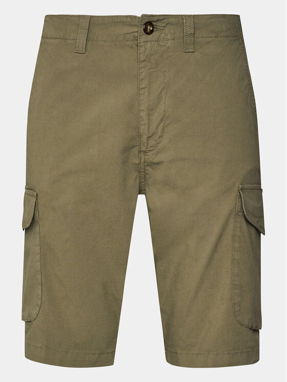 North Sails Pantalon scurți din material America 673098 Verde Regular Fit
