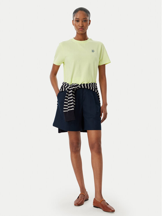Tommy Hilfiger Tommy Hilfiger Šortky z materiálu WW0WW49040 Tmavomodrá Wide Leg