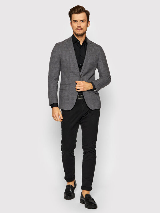 Calvin Klein Calvin Klein Camicia Poplin K10K108229 Nero Slim Fit
