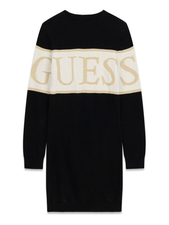 Guess Guess Džemper haljina J6BK06 Z1295 Crna Regular Fit