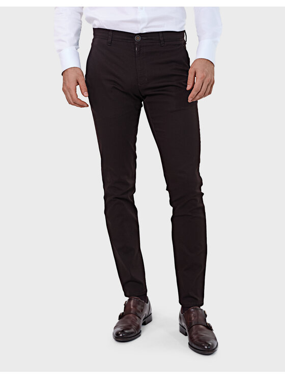 Evenemen Evenemen Chinosy Logan Tac 48732 Brązowy Slim Fit