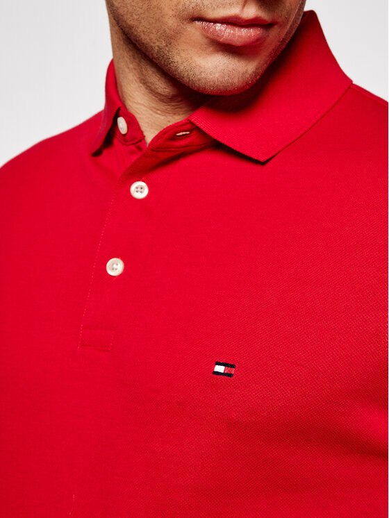 Tommy Hilfiger Tommy Hilfiger Polokošeľa 1985 MW0MW17771 Červená Slim Fit