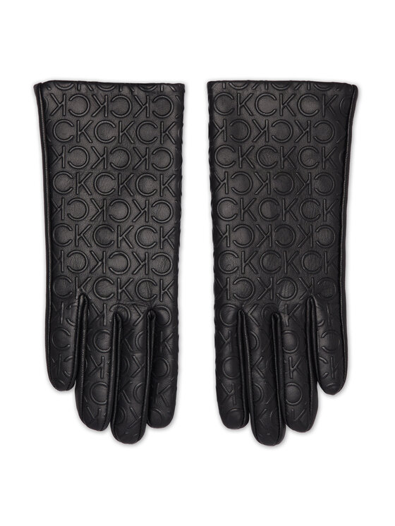 Calvin Klein Дамски ръкавици Re-lock Debossed K60K609975 Черен