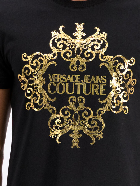 Versace Jeans Couture Versace Jeans Couture Marškinėliai B3GUA7EA Juoda Slim Fit