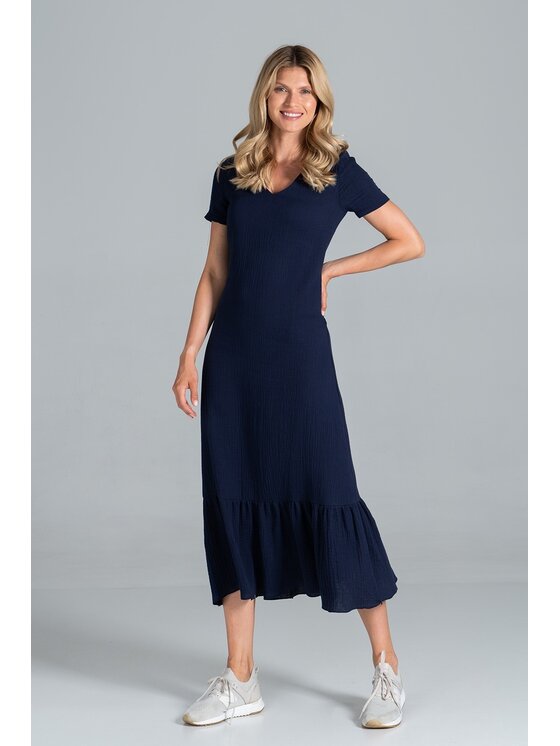 FIGL FIGL Šaty M827 Tmavomodrá Regular Fit