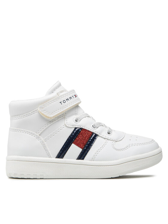 Sneakers Tommy Hilfiger Higt Top Lace-Up/Velcro Sneaker T3A9-32330-1438 S Alb