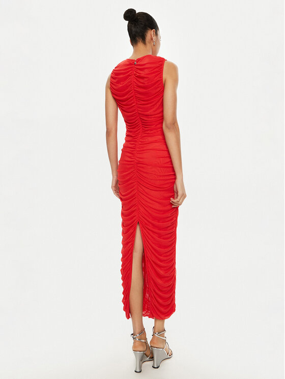 ROTATE ROTATE Sukienka koktajlowa 114437 Czerwony Slim Fit