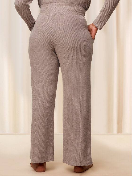 Triumph Triumph Pizsama nadrág Thermal MyWear Wide Leg Trousers 10216564 Bézs Regular Fit