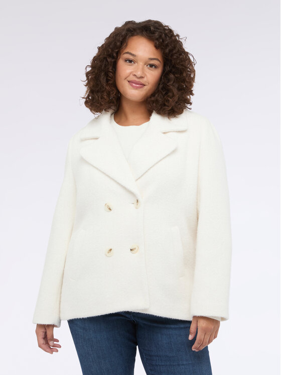 Fiorella Rubino Fiorella Rubino Cappotto 8001T000346N011 Bianco A-Line Fit