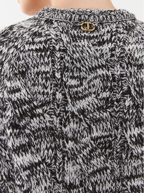 TWINSET TWINSET Pletena jopica 232TP3060 Črna Regular Fit