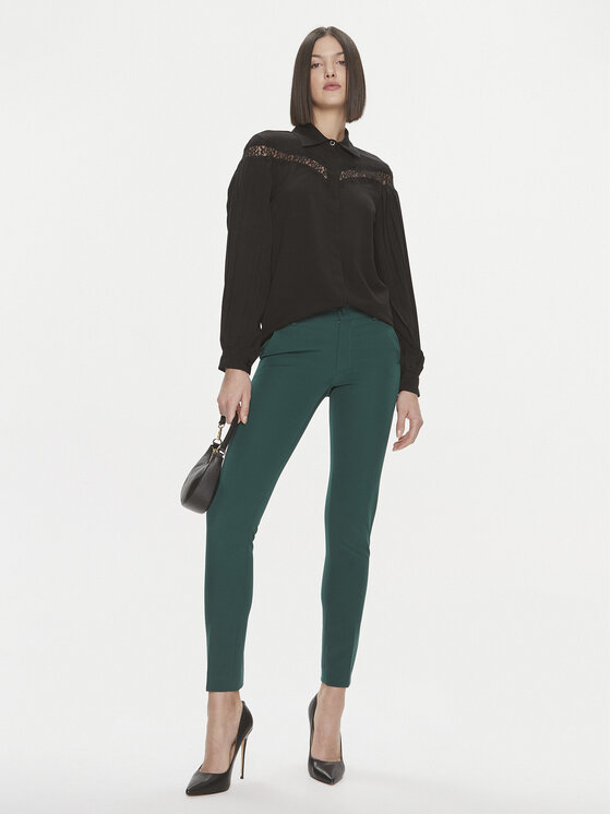 Liu Jo Liu Jo Spodnie materiałowe MF3229 T7896 Zielony Regular Fit