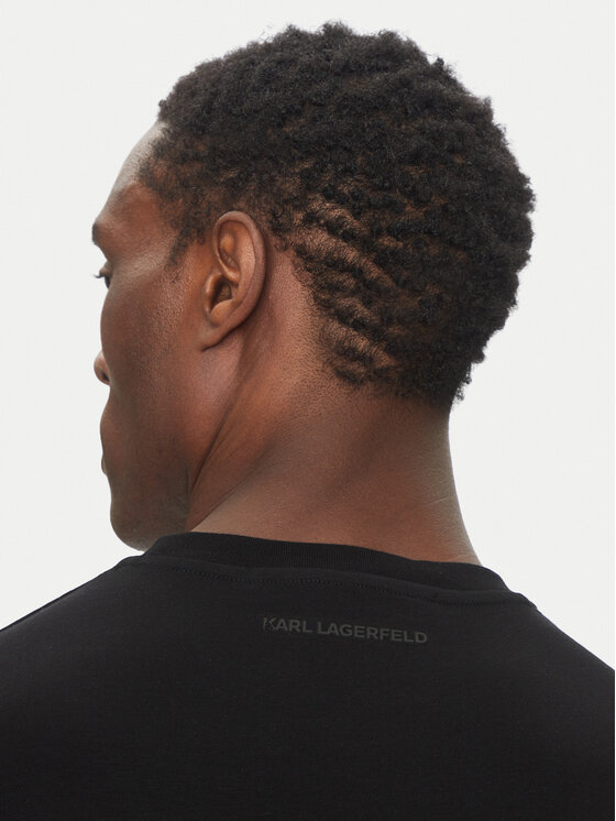 KARL LAGERFELD KARL LAGERFELD Marškinėliai 755054 552221 Juoda Regular Fit