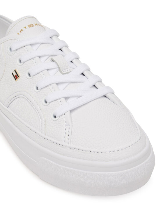 Tommy Hilfiger Tommy Hilfiger Laisvalaikio batai Platform Vulc Piping Ltr FW0FW09393 Balta