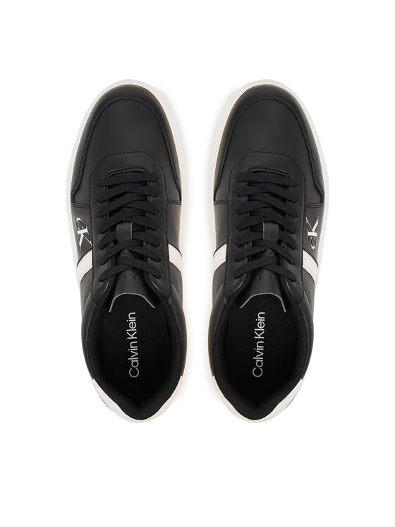 Calvin Klein Calvin Klein Sneakersy Classic Cups Lace Lth Emb Tongue HM0HM02237 Černá