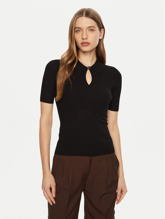 Guess Guess Pulover W5RR10 Z2Y72 Negru Regular Fit