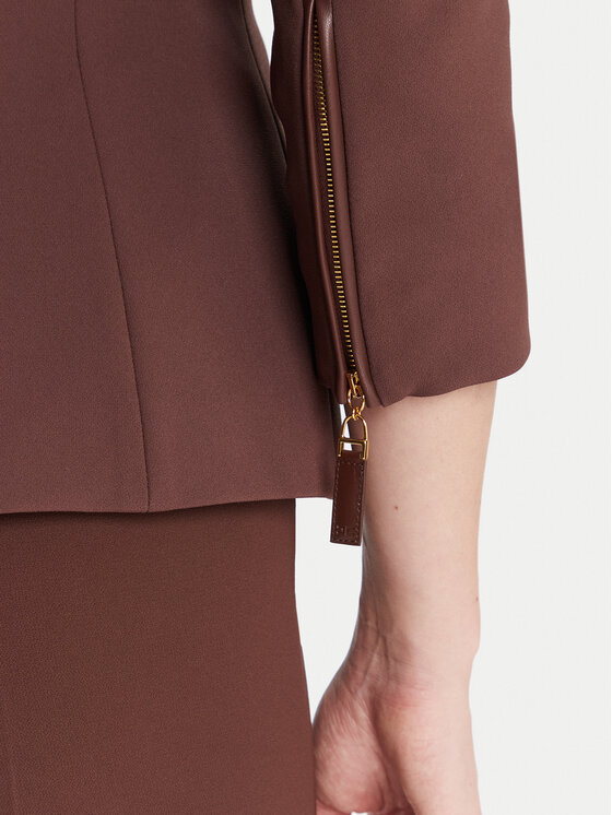 Elisabetta Franchi Elisabetta Franchi Сако GI-174-56E2-V660 Кафяв Regular Fit
