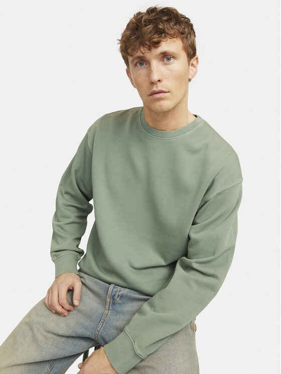 Jack&Jones Jack&Jones Bluza Charge 12268273 Zielony Loose Fit