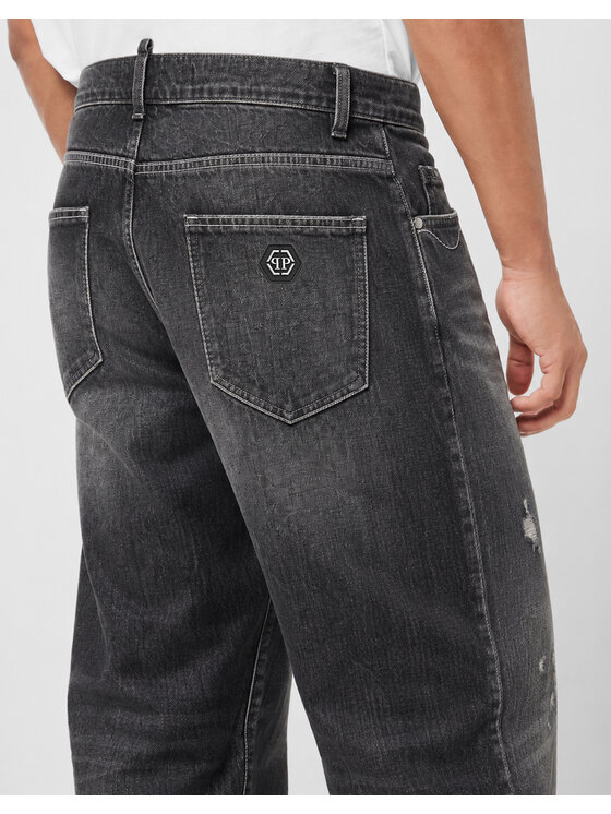 PHILIPP PLEIN PHILIPP PLEIN Džínsy 31228 Čierna Loose Fit