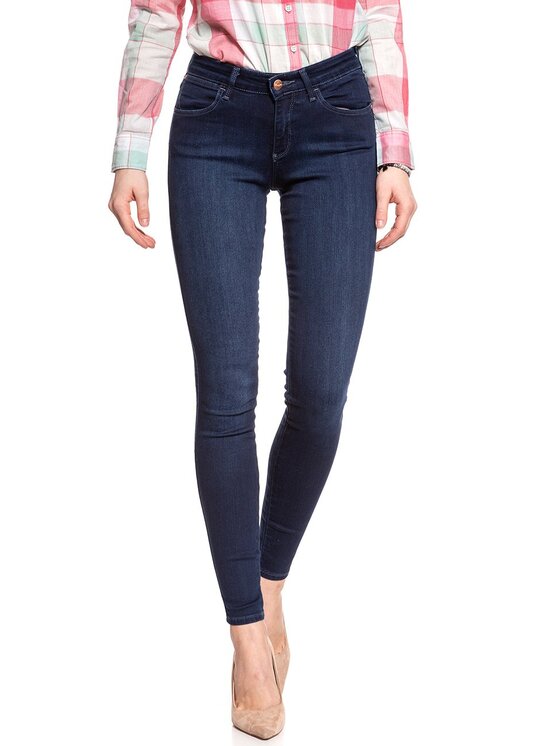 Wrangler Wrangler Jeansy SUPER SKINNY Niebieski Skinny Fit