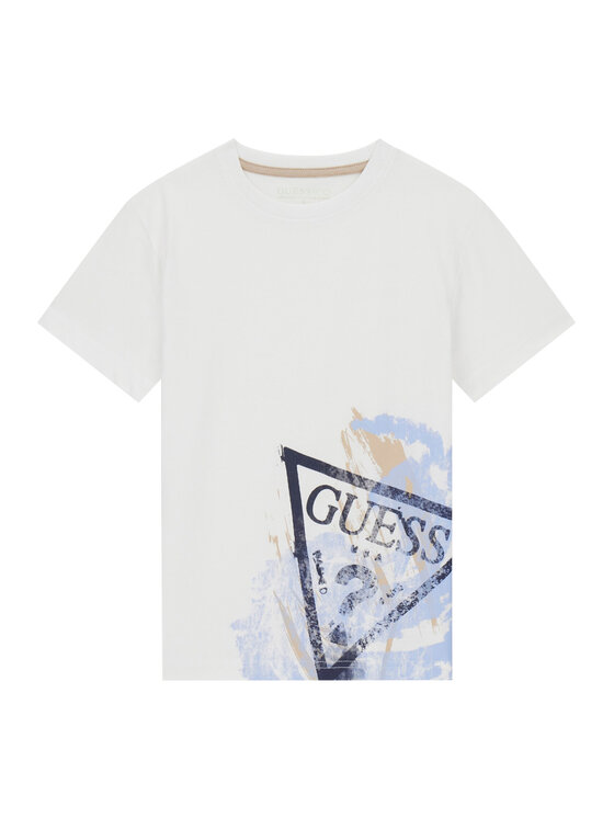 Guess Guess Tricou L6RI14 K8HM4 Alb Regular Fit