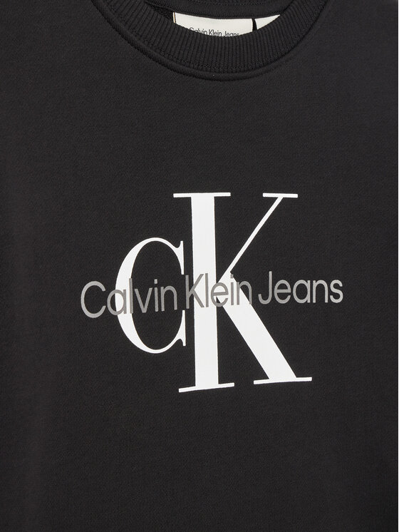 Calvin Klein Jeans Calvin Klein Jeans Bluza Monogram IU0IU00675 D Czarny Regular Fit