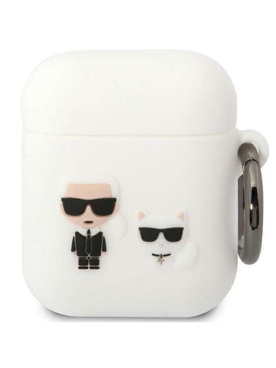 KARL LAGERFELD KARL LAGERFELD Etui na słuchawki AirPods 1/2 Biały