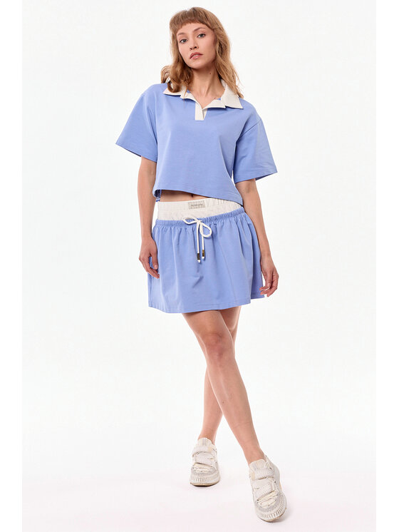 MANDRAGORA MANDRAGORA Mini sukně Goia Modrá A-Line Fit
