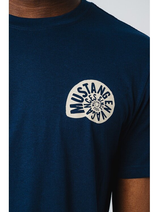 Mustang Mustang T-Shirt Style Austin Niebieski Regular Fit