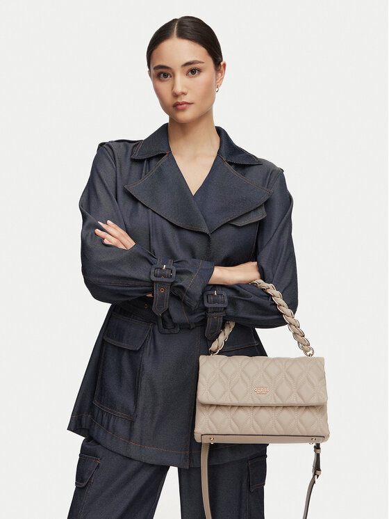 Guess Geantă Maxine HWQG97 33200 Bej deschis