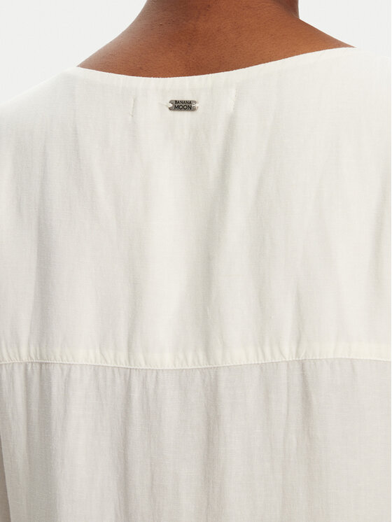 Banana Moon Banana Moon Φόρεμα καλοκαιρινό Agathe Holidays LHN10 Λευκό Loose Fit