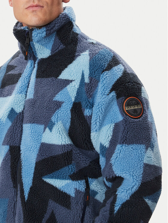 Napapijri Napapijri Флісовий реглан T-Fleeve Fz NP0A8AO4 Cиній Loose Fit