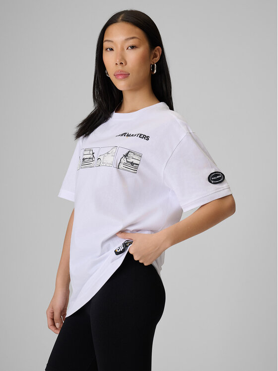 4F 4F T-Shirt MOTOSPORTS 2026 Biały Loose Fit